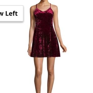 velvet slip on dress juniors medium